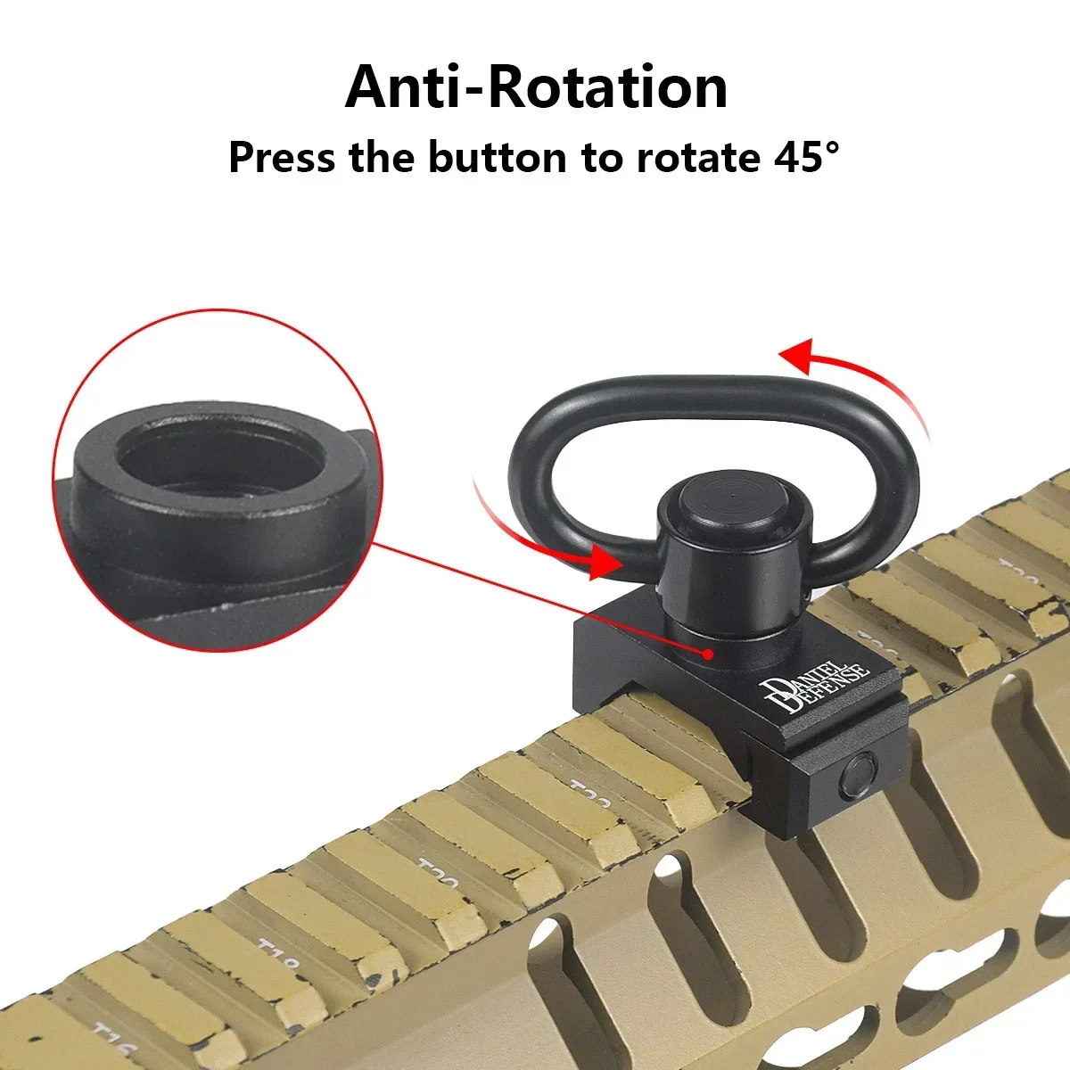 Nuevo soporte de montaje de eslinga CNC AR15 QD, riel Picatinny de 20mm, soporte de eslinga para Rifle táctico, accesorios de caza - imagen 5