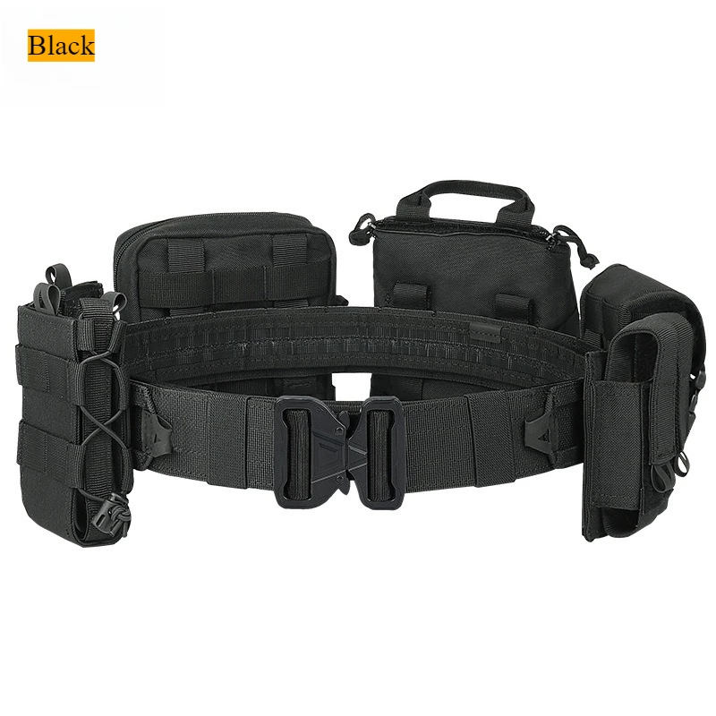 Cinturón táctico MOLLE – Bolsas para radio, médico y munición - imagen 5