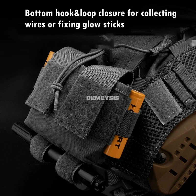 Bolsa de batería para casco táctico, paquete de batería MK2, paquete de contrapeso para casco, accesorios para cascos deportivos de caza Airsoft - imagen 5