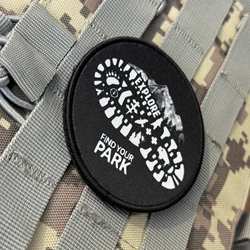 Apliques de senderismo, insignia natural, recuerdo impreso, parches de gancho y bucle de moral para ropa, pegatina de mochila militar táctica
