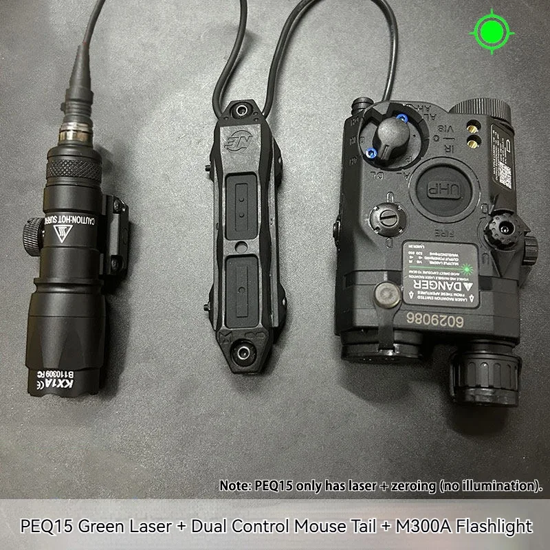 Element Tactical Kit PEQ-15 con láser rojo/verde y linterna M300A