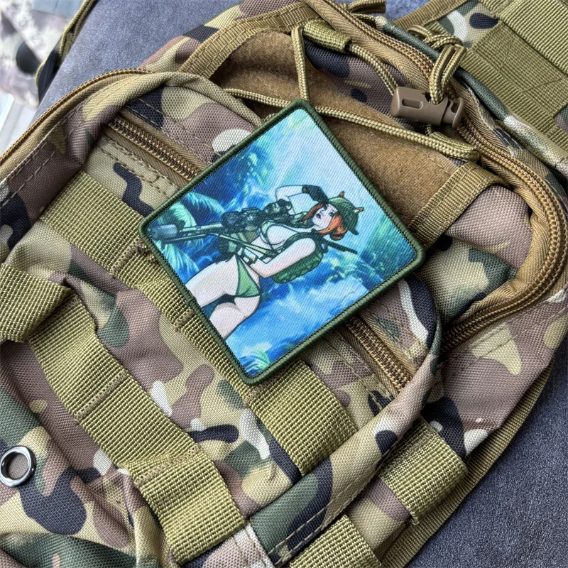 Parche estampado militar táctico para ropa, insignias de moral, parches con gancho, pegatinas para mochila