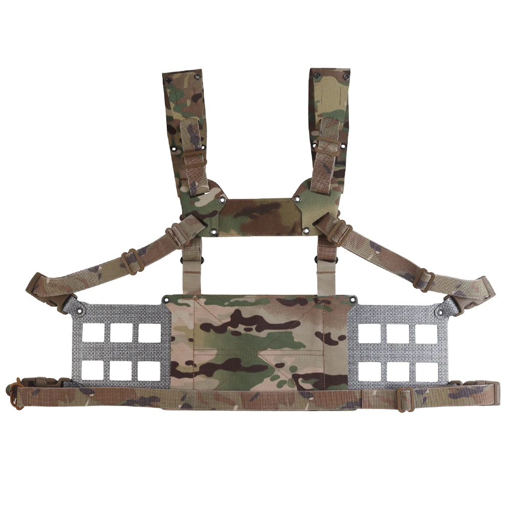 Equipo táctico Chesty Wide V2 Ferro estilo ligero caza al aire libre combate Airsoft pecho Rig chaleco sistema MOLLE equipo extendido - imagen 5