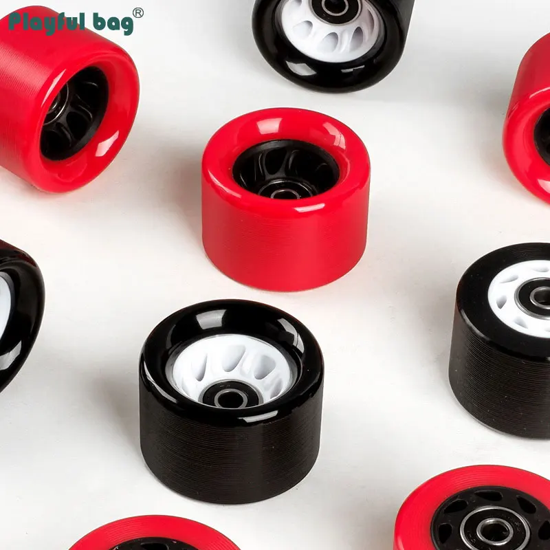 Ruedas para patines de doble rodillo, 62x42MM, PU 92A, con rodamientos de ABEC-9, accesorios deportivos para patinaje AMB274 - imagen 2