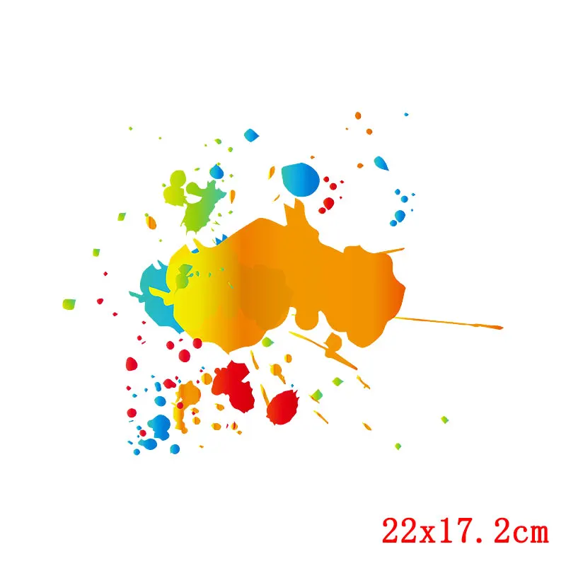 Parche colorido de transferencia térmica para planchar ropa, pegatina térmica para lengua, decoración de apliques DIY - imagen 5