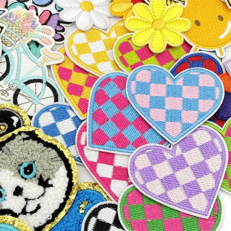 10/15 Uds. De nuevos estilos, parches surtidos para planchar, apliques para ropa, parches bordados DIY, rayas, costura, chaqueta vaquera - imagen 5