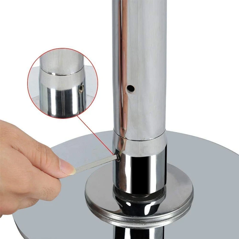 Palo de baile profesional de 45mm, altura ajustable, extraíble, para uso doméstico, poste de ejercicio con modo giratorio y estático - imagen 3
