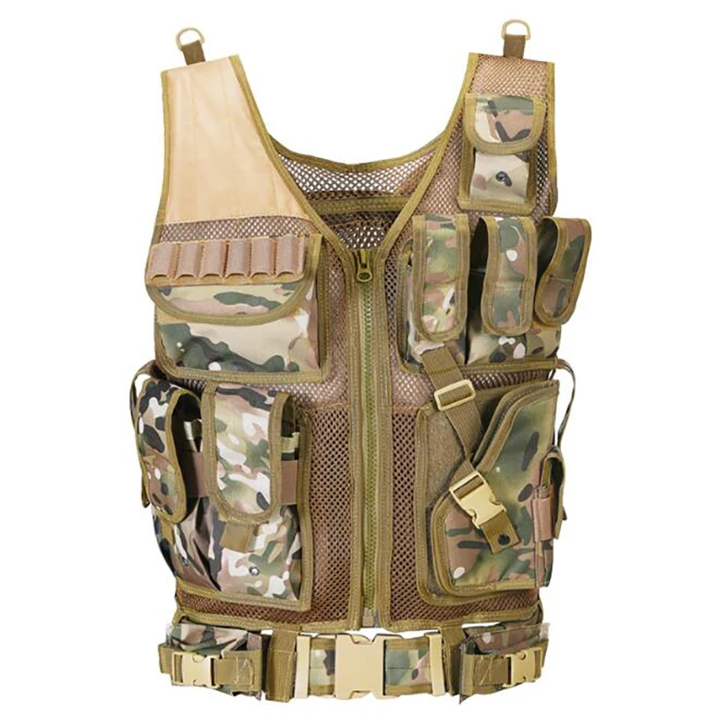 Chaleco de caza táctico militar de nailon para hombre, portador de placa Molle para tiro al aire libre, equipo de entrenamiento del ejército, chaleco protector seguro - imagen 3