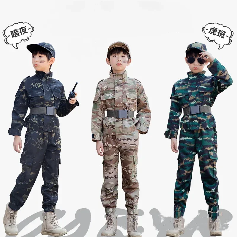 Uniforme camuflaje infantil MOLLE para campamento entrenamiento escolar - imagen 3