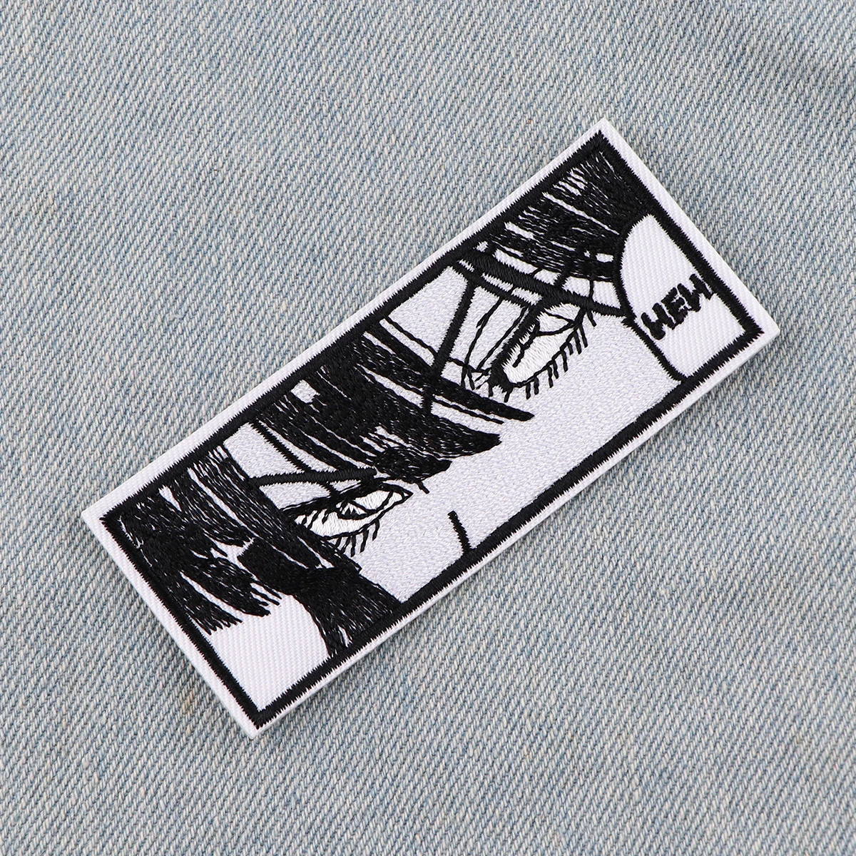 Parches bordados de Manga para ropa, pegatinas geniales para planchar en la ropa, Ojo de Anime, rayas, apliques Diy - imagen 4