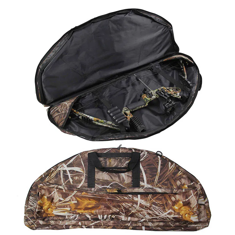 Funda de arco de camuflaje, bolsa de transporte acolchada y suave, bolsa de almacenamiento de flecha de caza, bolsillo
