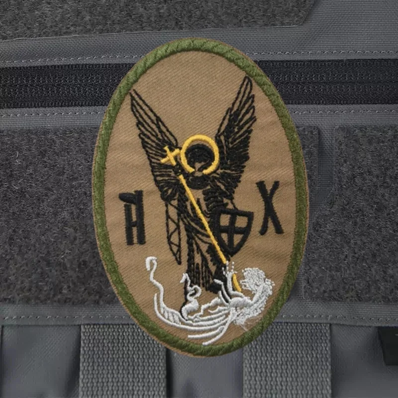 Parche bordado del ángel guardián ruso para ropa, insignia de moral táctica, parche militar con gancho, pegatinas para mochila - imagen 4