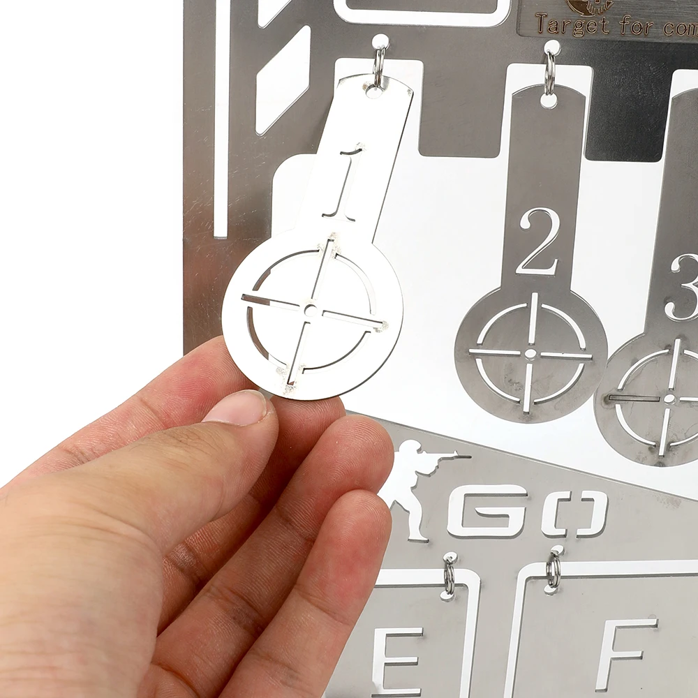 Soporte plegable de aleación de objetivo de acero inoxidable, tirachinas, bola de acero, objetivo de tiro con arco, flecha, objetivo de entrenamiento - imagen 5