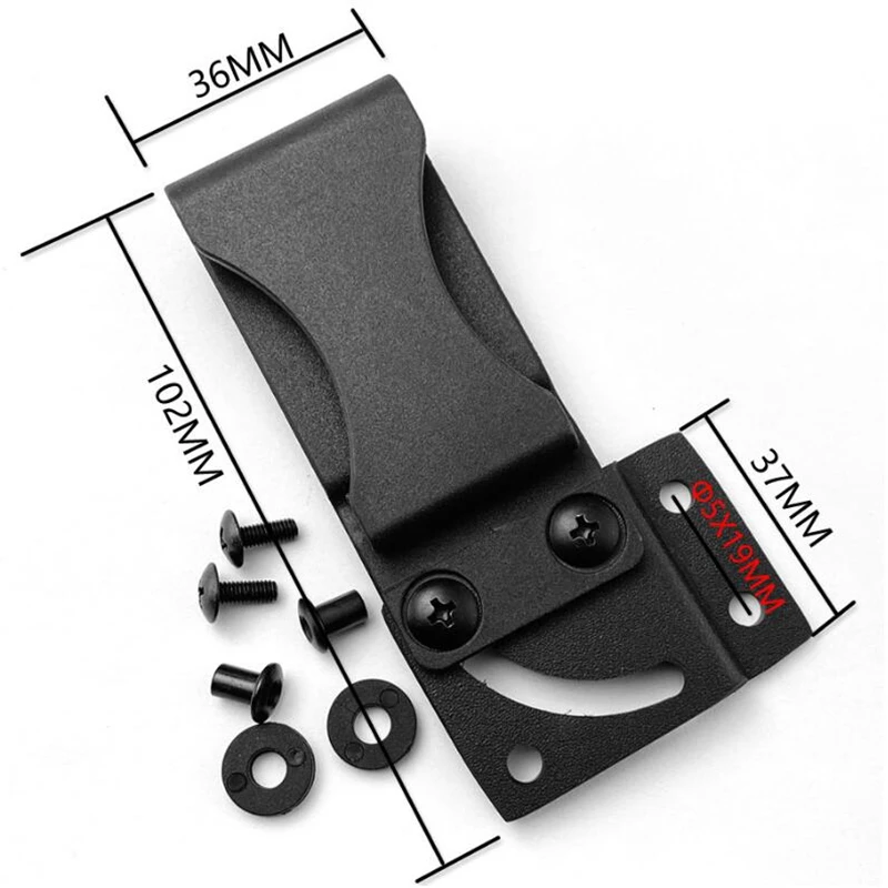 Funda de cuchillo táctico K portátil, cinturón, Clip de cintura Kydex con tornillos, Clip Roating Blet para bolsa de cuchillo, accesorios de caza - imagen 3