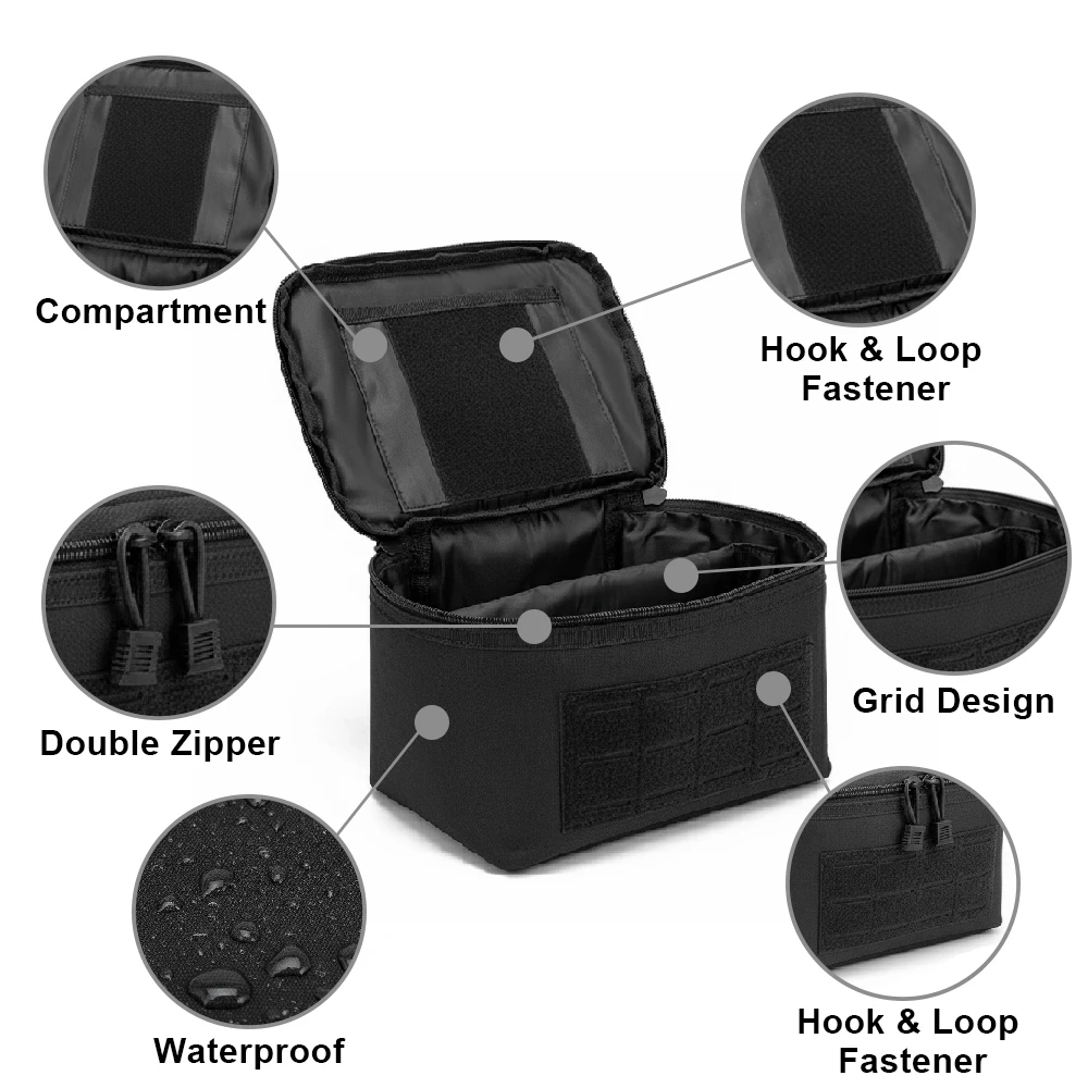 Bolsa de almacenamiento de municiones, bolsa para cartuchos de Rifle, caja de municiones táctica, bolso de concha para balas al aire libre, estuche de almacenamiento para balas de pistola y escopeta - imagen 2