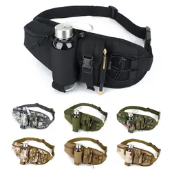 Riñonera táctica impermeable camuflaje MOLLE – Bolsa cinturón
