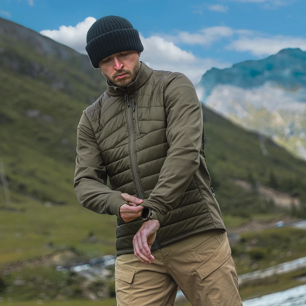 Emersongear etiqueta azul pantera de nieve chaqueta térmica de capa media abrigo cálido sudadera prendas de vestir exteriores deportes Camping viajero senderismo - imagen 3