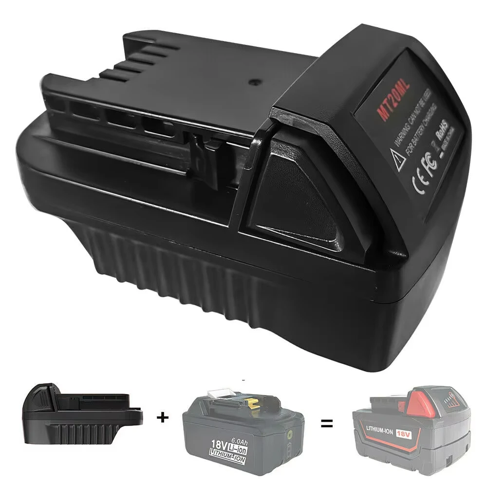 Nueva actualización de adaptador de batería MT20ML para batería Makita de 18V, convertir a herramientas Milwaukee M18 de 18V, convertidor de batería - imagen 4