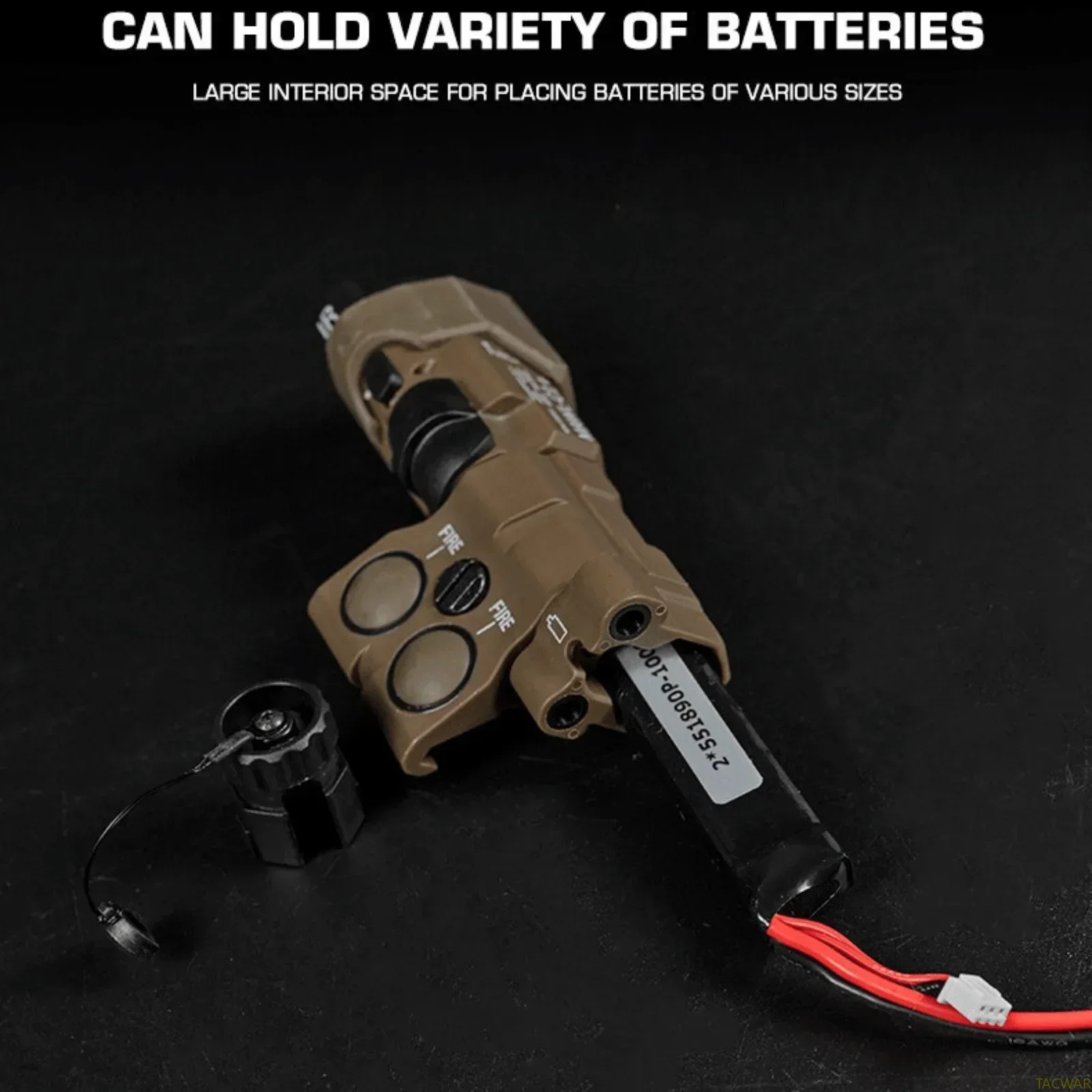Caja de batería estilo MAWLC1 para CR123/AAA/AA, dispositivo de puntería simulada, caja almacenada impermeable para Airsoft Cosplay al aire libre - imagen 3