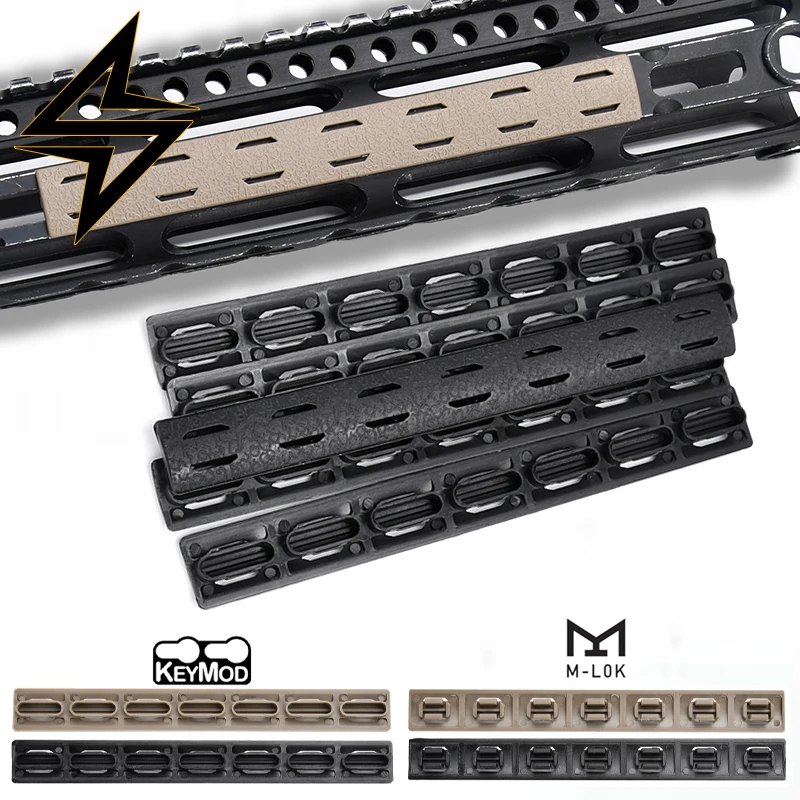 WADSN 5 uds MLOK/KEYMOD Panel de cubierta de montaje en riel 140mm Protector de manos de nailon protección de manos antideslizante accesorio táctico de caza