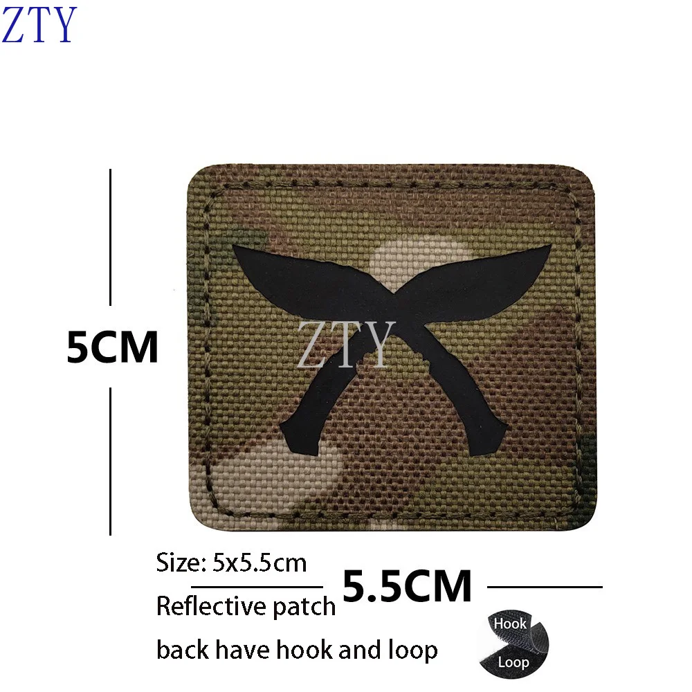 NNewly-pegatina reflectante infrarroja de escorpión de Animal, brazalete reflectante de ratón, mochila cuadrada de camuflaje, parches de gancho y bucle - imagen 5