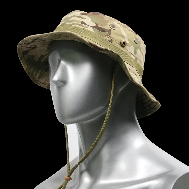 Sombrero de pescador de camuflaje, sombrilla táctica para exteriores, protector solar - imagen 2