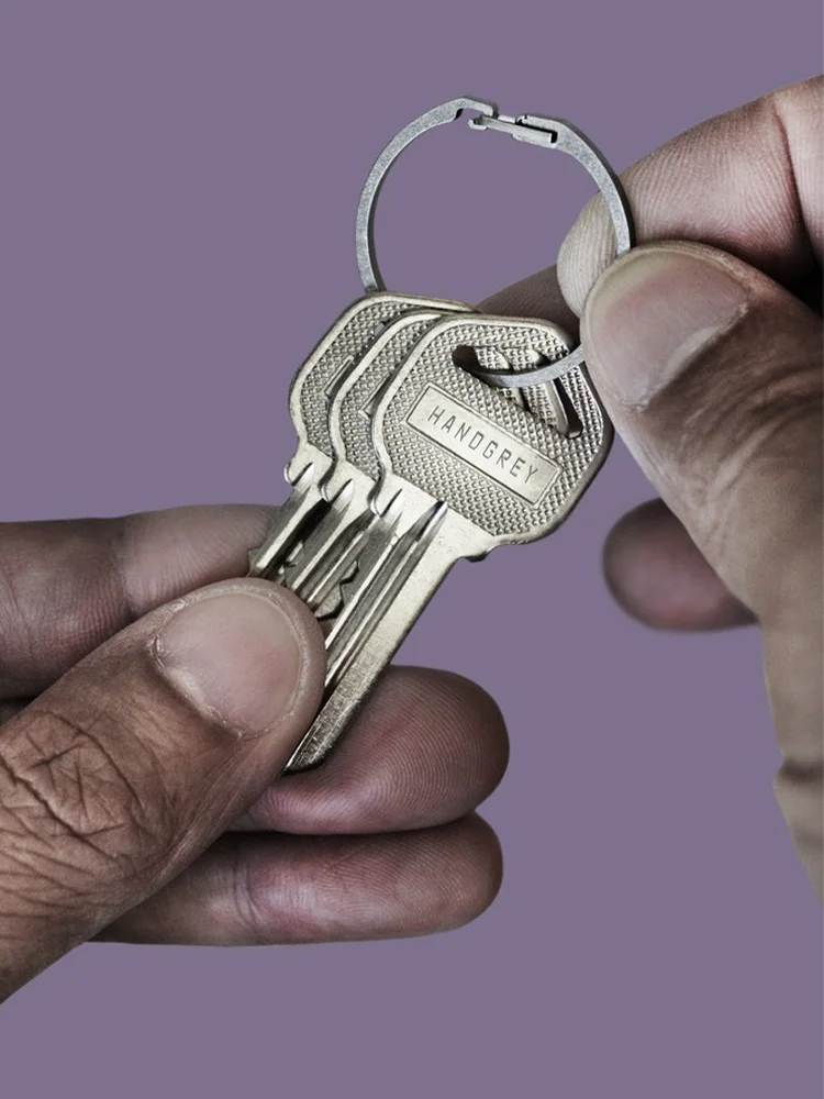 Llaveros de aleación de titanio para coche, llaveros de importación, Edc, Plata rápida, buena - imagen 4