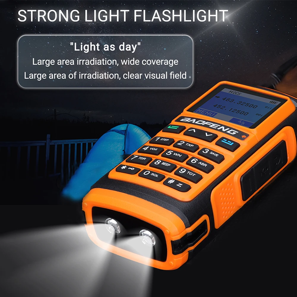 Baofeng-walkie-talkie portátil UV-17, dispositivo con pantalla a Color de 1,77 pulgadas, cargador tipo C, VHF, UHF, con función de partición, Radio FM, 5W - imagen 2