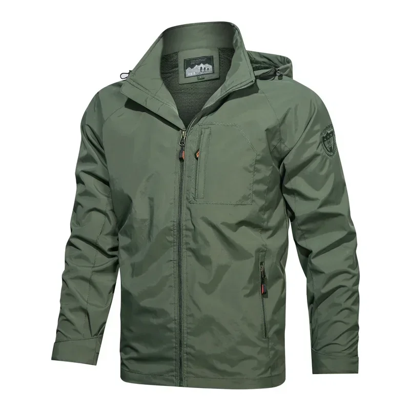 Chaqueta impermeable de primavera para hombre, cazadora de talla grande, abrigo para la lluvia, chaquetas tácticas transpirables para pescar y acampar, ropa masculina - imagen 4