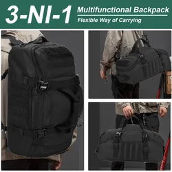 Mochila táctica lona resistente agua para entrenamiento militar