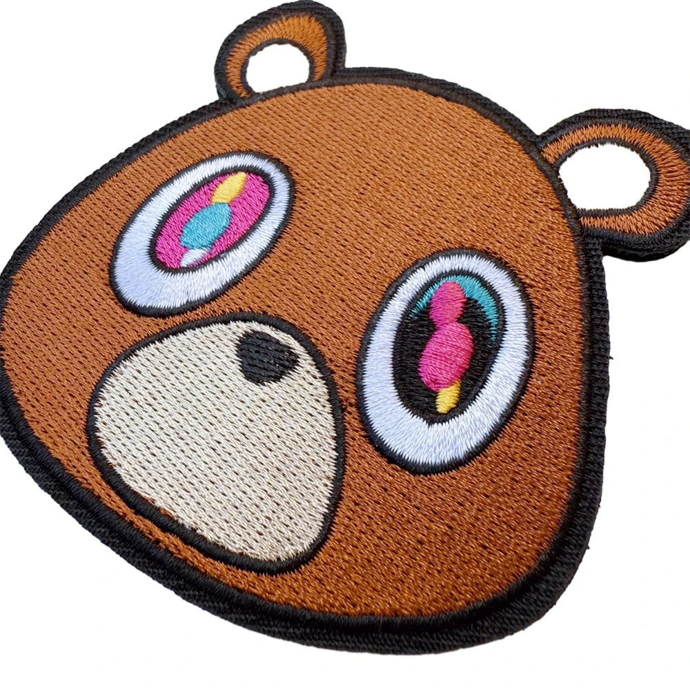Ye Teddy Bear Kanye West parche Parches Velcro Mochila TáCticos De Bordados de Velcro, lindo Hiphop, moral táctica, divertida, Meme Hook Loop, pegatina, insignia para Molle, mochila, gorra, Jean - imagen 3
