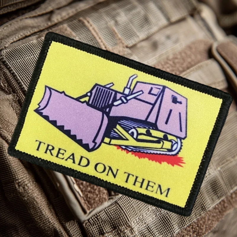 Parche de banda de rodadura Killdozer, insignia de moral táctica, gancho y bucle estampado, mochila militar, ropa, pegatina decorativa, brazalete - imagen 4