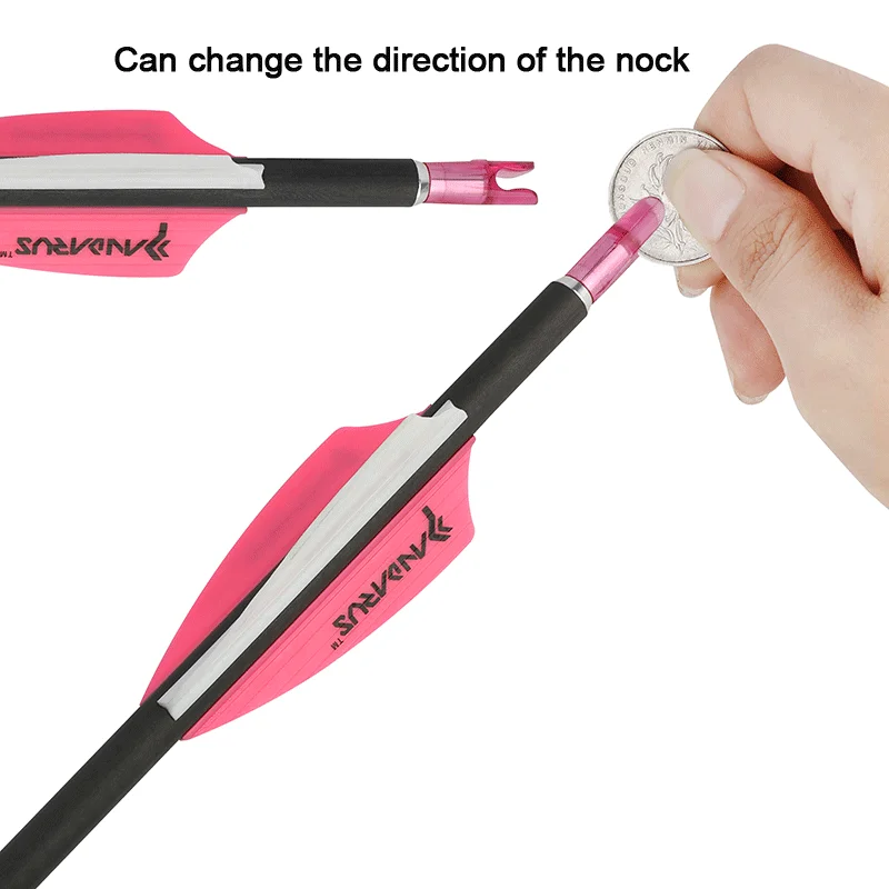 Flecha de carbono puro de 12 piezas, arco recurvo compuesto para tiro con arco de caza, id4.2 mm +/-0.003, PANDARUS Spine 400-1000 - imagen 4