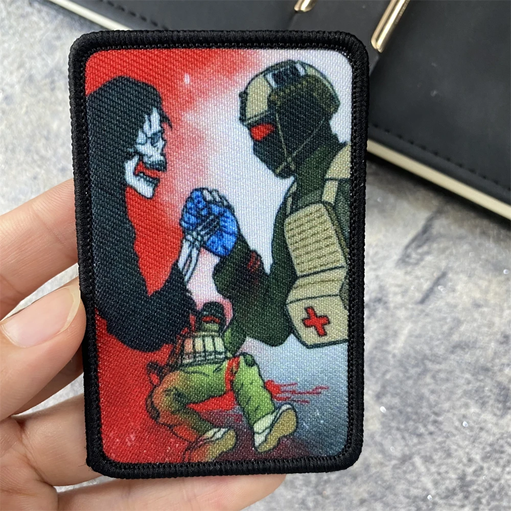 Parches de insignia de moral táctica de "Combate" para ropa, insignia militar de soldado médico, gancho y lazo, brazalete, mochila, sombrero, accesorios, pegatina - imagen 2