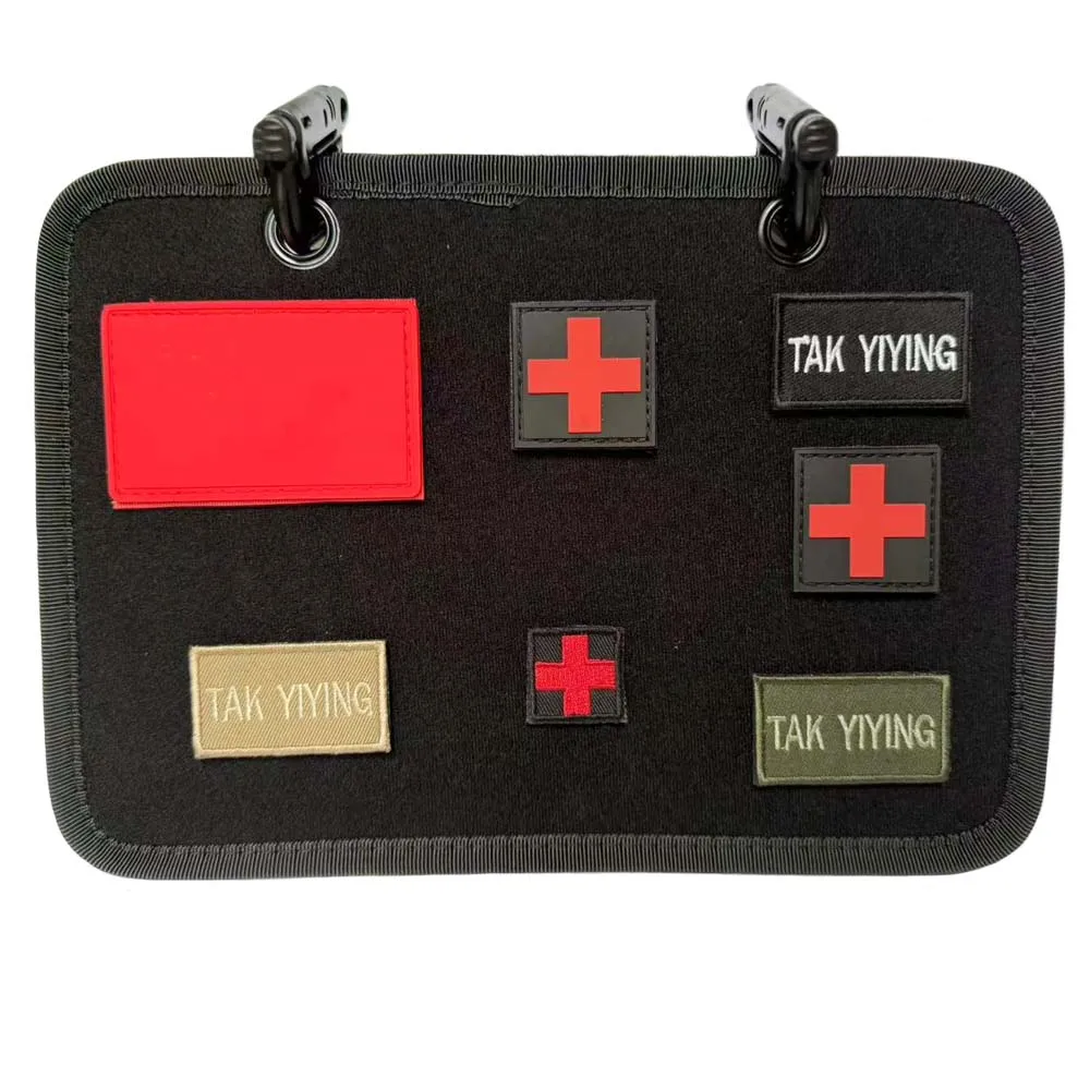 Tablero táctico de organización y almacenamiento de velcro, tablero colgante de brazalete de ventilador militar, tablero adhesivo, almohadilla de tela de exhibición, libro de almacenamiento