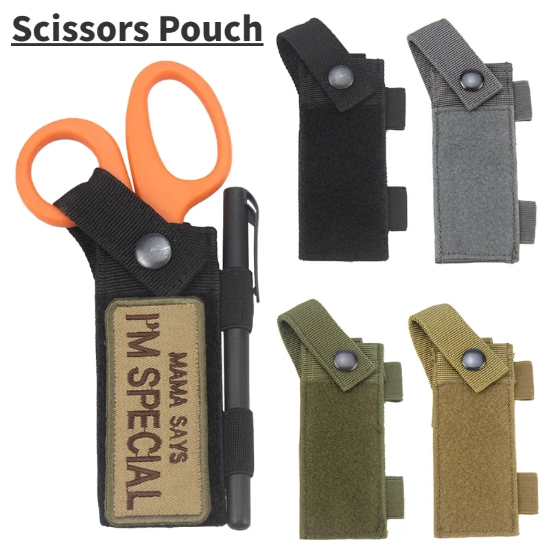 Bolsa para tijeras Molle, soporte para herramientas EDC, linterna, funda para cuchillo, deportes al aire libre, senderismo, accesorios de caza, riñonera para tijera - imagen 3