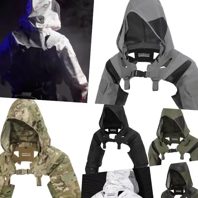 Traje de sombrero de equipo de combate, abrigo de rana transpirable para chaleco táctico de aparejo de pecho, camuflaje - imagen 2