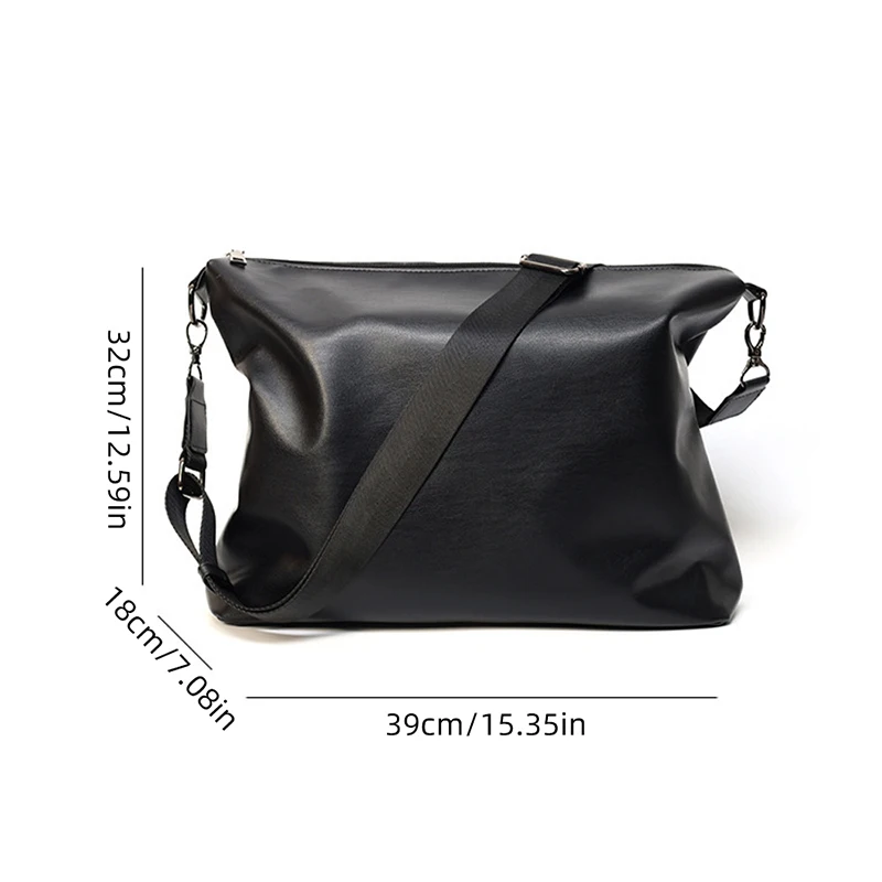 Bolso de hombro de PU para gimnasio y Fitness, bolso informal de gran capacidad, correa colorida Simple, bolso multifuncional para viaje, compras y comando - imagen 2