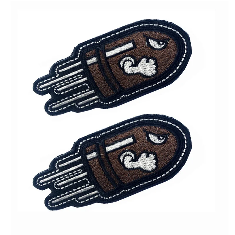 Parches de francotirador Hunter Airsoft, insignias militares de calavera de la muerte DEVGRU, pegatinas de gorra cruzada con forma de pistola táctica del ejército, 1 ud. - imagen 3