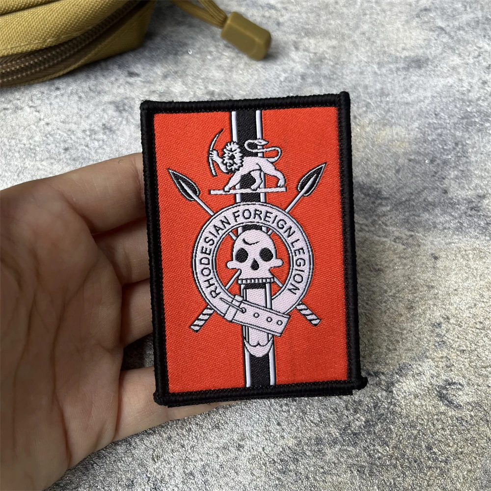 Parche táctico de moral de la Legión Exterior rhodesiana, brazalete del ejército militar, parches de bucle de gancho impresos para ropa, pegatina para mochila - imagen 4