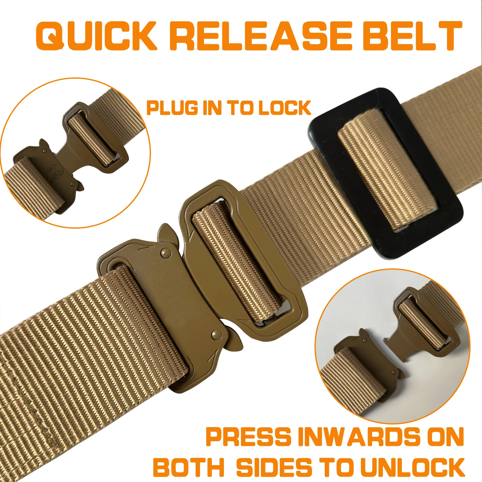 UNIONTAC Duty Belt Cinturón de batalla táctico Cinturón de aparejo modular Molle ajustable de liberación rápida hecho de nailon 1000D - imagen 5