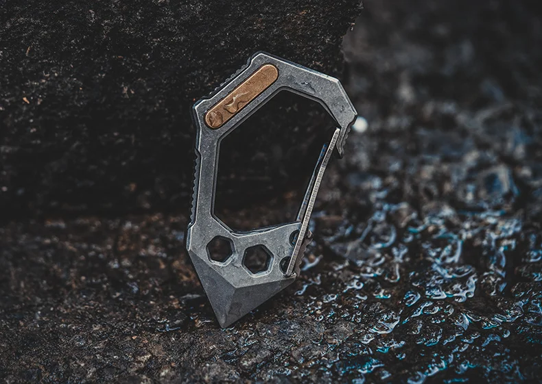 CooYoo-Llavero multifuncional KU03 de aleación de titanio Edc, herramienta de reparación de emergencia para exteriores, KU01 KU02 - imagen 2