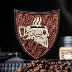 Parche táctico calavera espresso - bordado y gancho y bucle