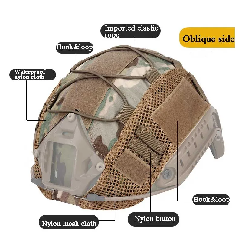 Cuerda Elástica táctica militar para casco, tela de camuflaje adaptable, accesorios de ropa para exteriores - imagen 3