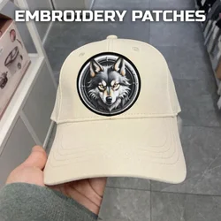 Parche con estampado de lobo Rock, chaleco táctico, sombrero con gancho y bucle, insignia de moral, mochila, pegatinas decorativas, parches para brazalete para ropa