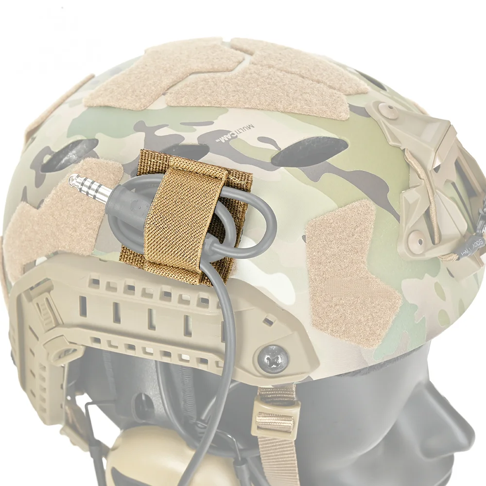 Kit de cables de auriculares tácticos para tiradores, gestión de cables para casco NVG, auriculares, chaleco de caza - imagen 5