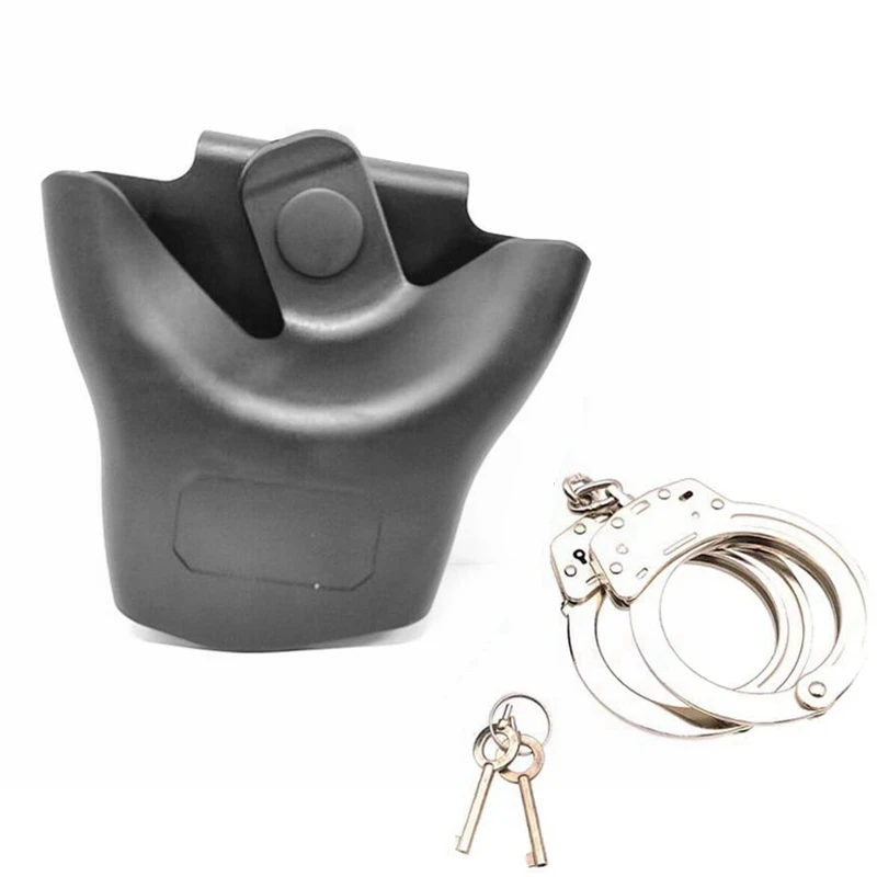 Esposas tácticas para estuche para grilletes de policía, cinturón abierto, soporte para esposas superiores para estuche, cinturón, bolsillo con bucle A - imagen 3
