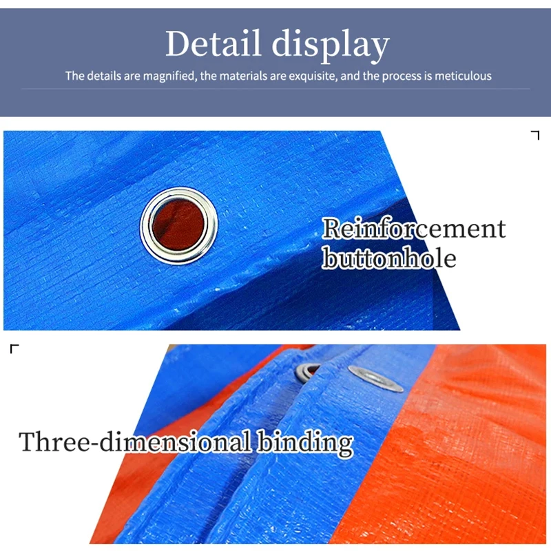 Lona grande gruesa 3*5 4*4 5×5 6*6 8×8 10 12 dosel impermeable cubierta de lluvia lona tienda campamento patio al aire libre jardín playa duradera - imagen 5