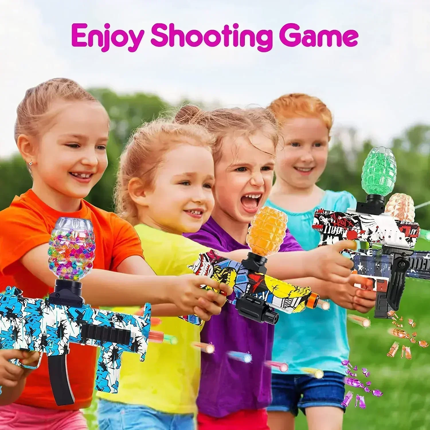 W100000PCS 7-8 Mm cuentas de bolas de agua recarga de munición Gel Splater Ball Blaster balas para Gel para 416 AK P90 pistola de juguete Ammos - imagen 4