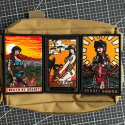 Parche de soldado de chica Sexy, insignia de moral táctica para chica, parches de impresión, gancho y bucle, brazalete militar del ejército, pegatina para mochila